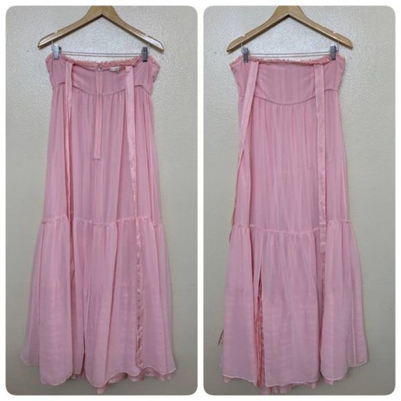 LoveShackFancy Burrows Dress Size 8 Pale Pink Dogwood $495 - Picture 4 of 13